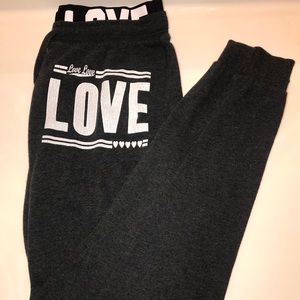 Grey LOVE joggers